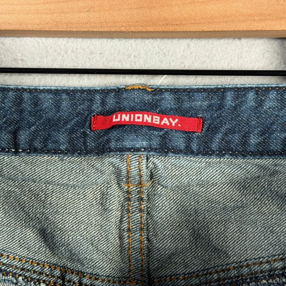 Unionbay Mens Straight Leg Blue Denim Jeans Medium Wash YB33932 36x32